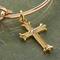 12 Pack: Charmalong™ Gold Crystal Cross Charm by Bead Landing™